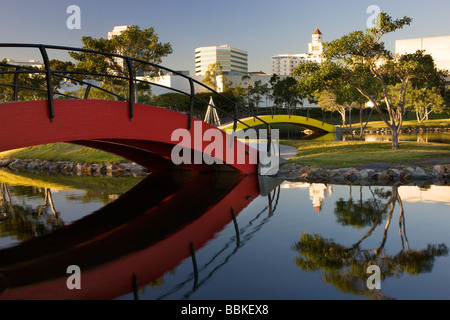 Rainbow Lagoon Park Waterfront Centre de Long Beach Californie Banque D'Images