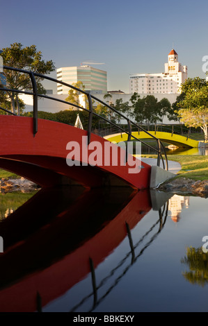 Rainbow Lagoon Park Waterfront Centre de Long Beach Californie Banque D'Images