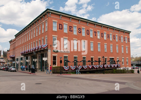 Desoto House hotel historique au centre-ville historique de Galena, Illinois Banque D'Images