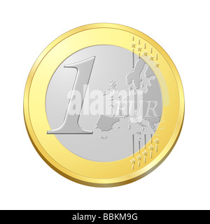 1 euro cent de l'argent vendre vendu vendre business acheter market Banque D'Images