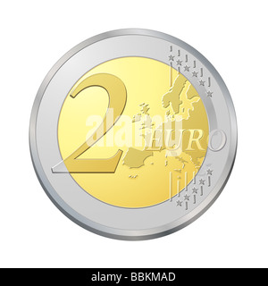 2 euro cent de l'argent vendre vendu vendre business acheter market Banque D'Images