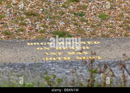 Chiens interdits sur la plage de Tankerton signe à Whitstable Kent UK Banque D'Images