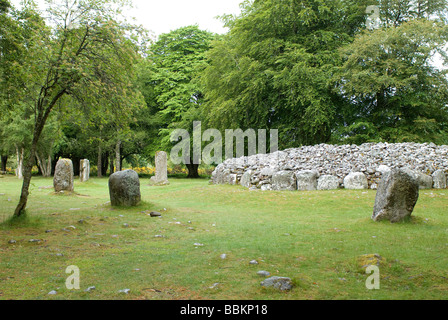 Clava Cairns à Balnuaran Croy près d'Inverness Culloden région des Highlands en Écosse Royaume-uni 2495 SCO Banque D'Images