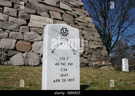 Monument de la guerre civile, des soldats confédérés,situé à Richmond en Virginie. Plus grande pyramide de pierre aux Etats-Unis. Banque D'Images