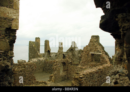Le comté d'Antrim en Irlande du Nord Le Château de Dunluce Banque D'Images