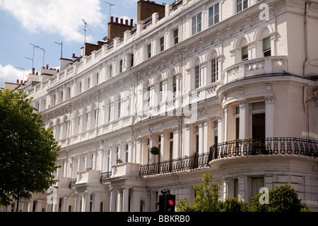 Maisons de style géorgien élégant dans Notting Hill Londres Banque D'Images