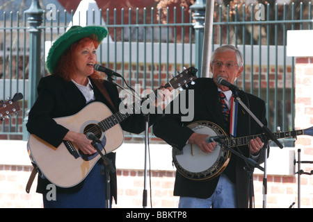 La musique bluegrass à Irish Folk Festival, Richmond, VA Banque D'Images