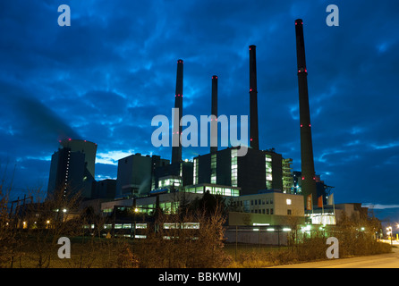 Staudinger power plant, société de l'énergie EON, sur la rivière Main, Grosskrotzenburg, Hesse, Allemagne Banque D'Images