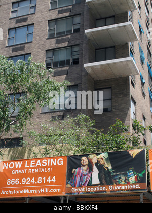 Location appartement sign, New York City, New York. Banque D'Images