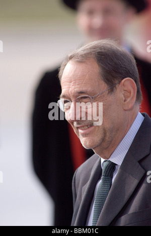Haut Représentant pour la politique étrangère et de sécurité commune de l'Union européenne Javier Solana, 60 ans de l'OTAN, l'arrivée o Banque D'Images