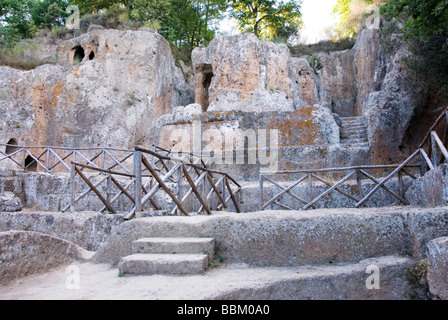 Tombe de Hildebrand ou Tomba di Ildebranda étrusque, necropolic près de la ville de Sovana Banque D'Images