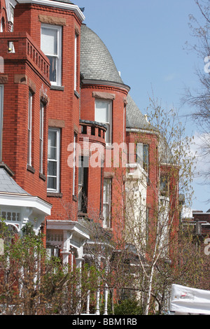 Rangées de maisons du début du xxe siècle à Richmond, Virginia Banque D'Images