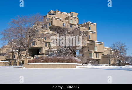 Habitat célèbre 67 maisons sur St Louis Island Montréal Banque D'Images