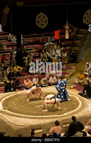 Sumo Sumo Kokugikan de Tokyo, l'Hall Banque D'Images