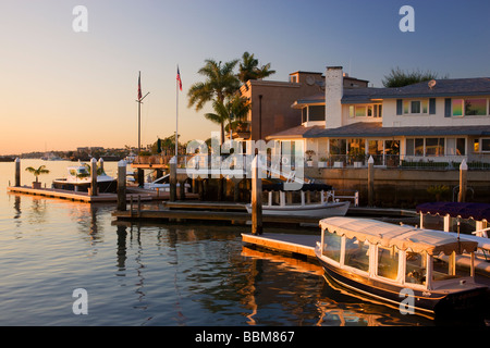 Scenic Balboa Island Newport Beach Californie Orange County Banque D'Images