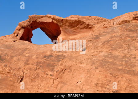 Arch Rock, Vallée de Feu Park, Nevada, USA Banque D'Images