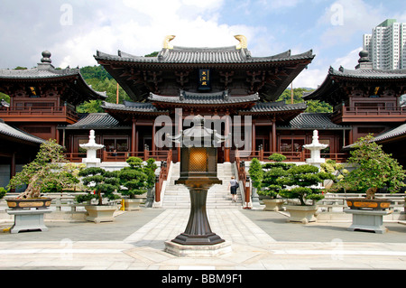 Chi Lin Nunnery, site du temple, pagodes, Hong Kong, Chine, Asie Banque D'Images