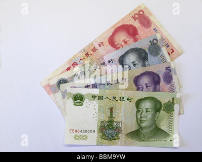 Billets d'argent chinois Mao Zedong Zedong Banque D'Images