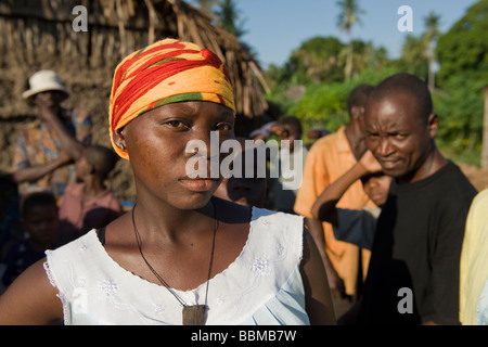 Portrait de femme dans un marché Quelimane Mozambique Banque D'Images