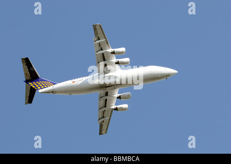 Eurowings BAe 146-300, au décollage, l'aéroport de Frankfurt, Frankfurt am Main, Hesse, Germany, Europe Banque D'Images