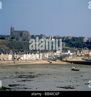 Cancale à marée basse, Ille-et-Vilaine, Bretagne, Bretagne, France, Europe Banque D'Images