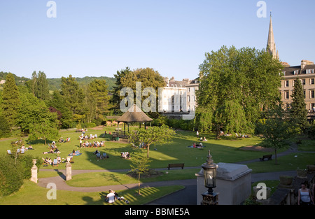 Jardins Parade Bath Angleterre Banque D'Images