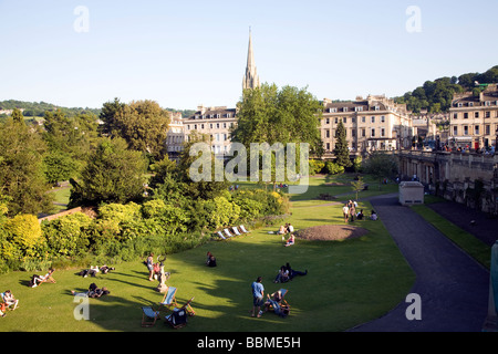 Jardins Parade Bath Angleterre Banque D'Images