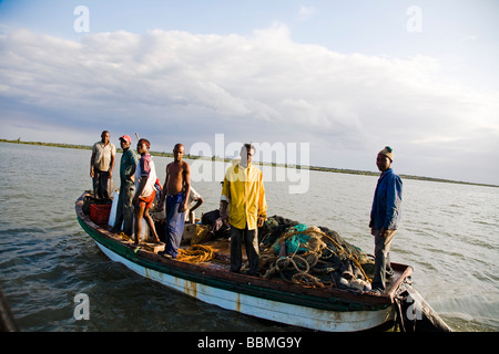 Mozambique, Maputo. Les pêcheurs de la baie de Maputo. Maputo est la capitale du Mozambique. Banque D'Images