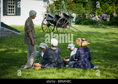 French and Indian War Reenactment à Mabee Farm Rotterdam Junction New York Vallée de la Mohawk Schenectady County New York Banque D'Images