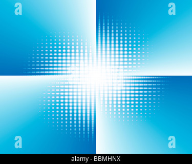 Abstract pattern de lumière sur fond bleu Banque D'Images