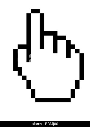 Illustration de l'icône de l'ordinateur à la main d'attente en noir isolé sur fond blanc Banque D'Images