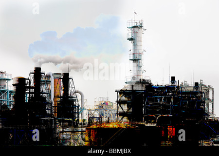 Bâtiment industriel avec cheminées (Digital Composite)