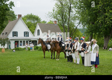 French and Indian War Reenactment à Mabee Farm Rotterdam Junction New York Vallée de la Mohawk Schenectady County New York Banque D'Images