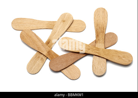 Tas de bâtons de sucette utilisé Banque D'Images