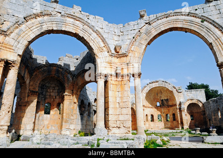 Monastère de Siméon Quala'at Samaan, villes mortes, de Syrie, d'Asie Banque D'Images