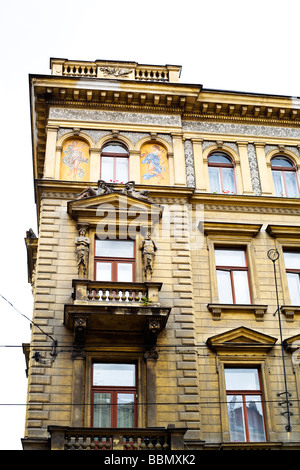 L'architecture tchèque dans le centre historique de Prague Banque D'Images