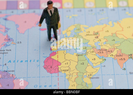 Un représentant de l'image conceptuelle d'affaires britannique sur la scène mondiale Banque D'Images