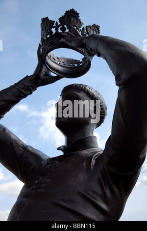 Shakespeare et d'autres statues et les bâtiments autour de Stratford Upon Avon, Warwickshire, Angleterre Banque D'Images