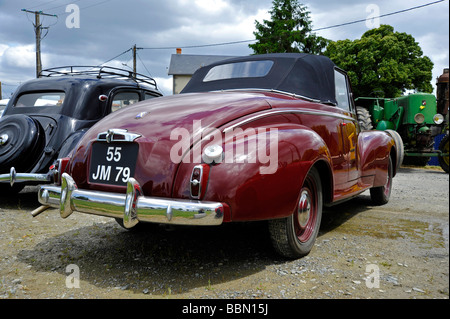 Vieux classique Peugeot 203 Cabriolet voiture automobile porte deux Banque D'Images