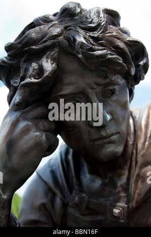 Shakespeare et d'autres statues et les bâtiments autour de Stratford Upon Avon, Warwickshire, Angleterre Banque D'Images