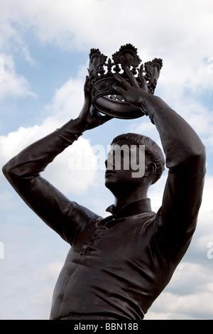 Shakespeare et d'autres statues et les bâtiments autour de Stratford Upon Avon, Warwickshire, Angleterre Banque D'Images