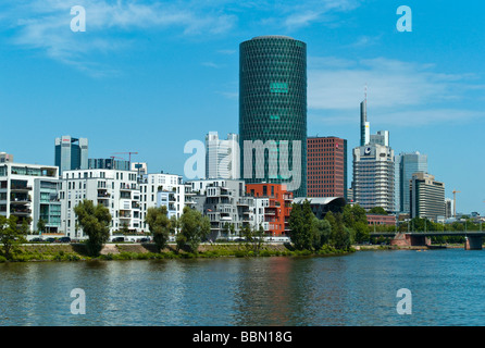 Westhafen, Francfort, Hesse, Germany, Europe Banque D'Images