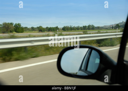 Miroir externe dans une voiture Banque D'Images