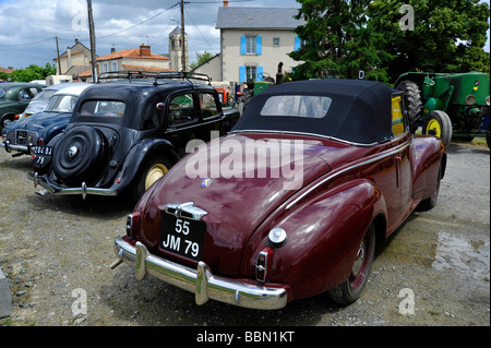 Vieux classique Peugeot 203 Cabriolet voiture automobile porte deux Banque D'Images