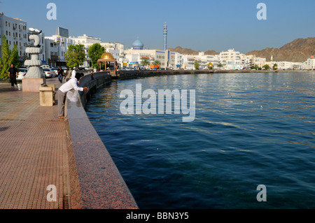 Corniche de Mutrah, Muscat, Sultanat d'Oman, l'Arabie, Moyen-Orient Banque D'Images