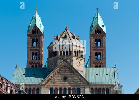 La cathédrale de Speyer, Kaiserdom, Spire, Rhénanie-Palatinat, Allemagne, Europe Banque D'Images
