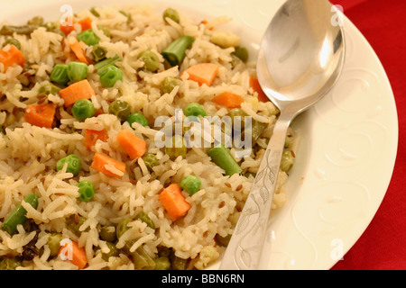 Biryani de légumes est un Indien populaire veg plat composé de légumes et riz Basmati Banque D'Images