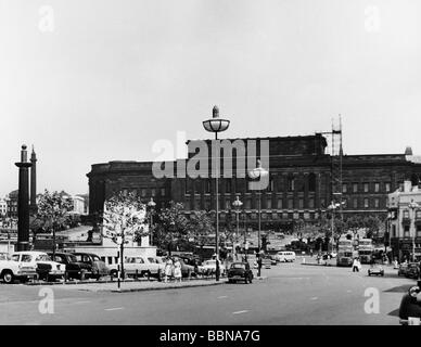 Géographie / voyages, Grande-Bretagne, Angleterre, Liverpool, bâtiments, salle Saint-Georges et palais de justice, vue extérieure, vers 1960, Banque D'Images