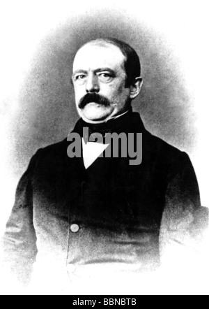 Bismarck, Otto von, 1.4.1815 - 30.7.1898, homme politique allemand prussien, envoyé spécial pour le Bundestag (parlement fédéral) à Francfort sur le Main 1851 - 1859, demi-longueur, contemporain de l'artiste n'a pas d'auteur pour être effacé Banque D'Images