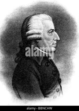 Howard, John, 2.9.1726 - 20.1.1790, juriste britannique et réformateur des prisons anglaises, portrait, face latérale, gravure, Banque D'Images